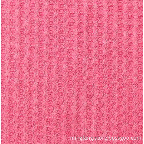 polyester rayon waffle jacquard knitting fabric